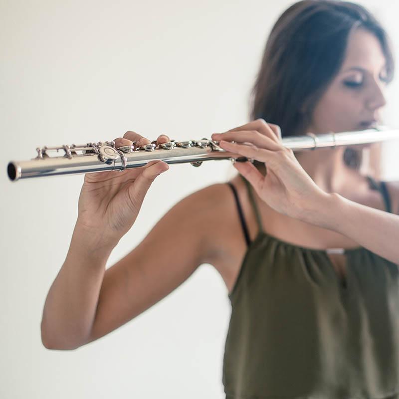 playing the flute