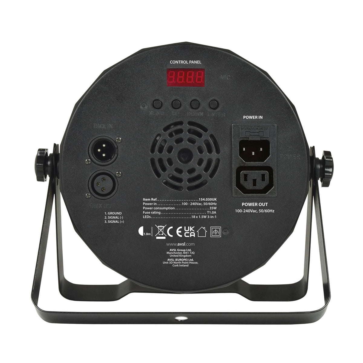 QTX PAR-100 3-in-1 LED RGB Stage Wash Light