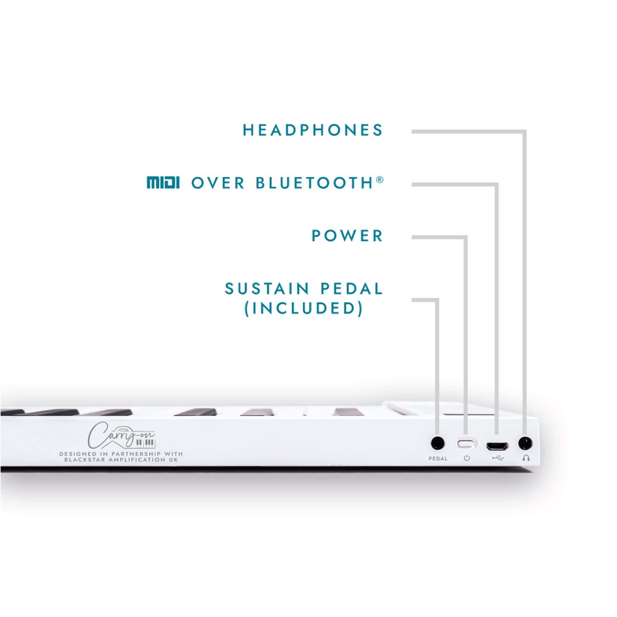 Carry-On 88 Key Touch Sensitive Folding Piano#Colour_White