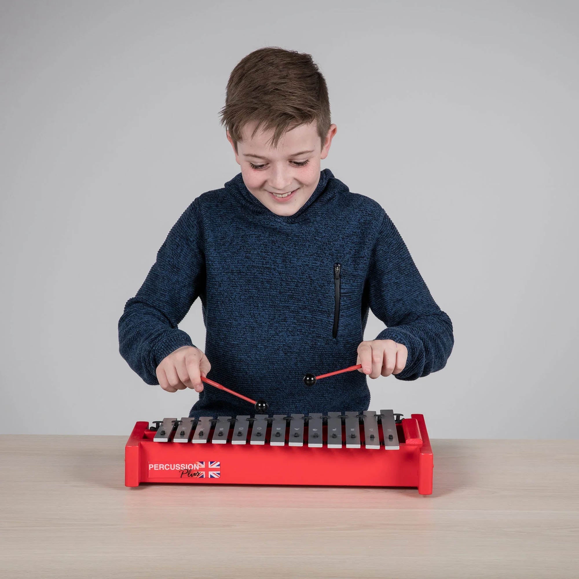 Percussion Plus Classic Red Box Soprano Diatonic Glockenspiel
