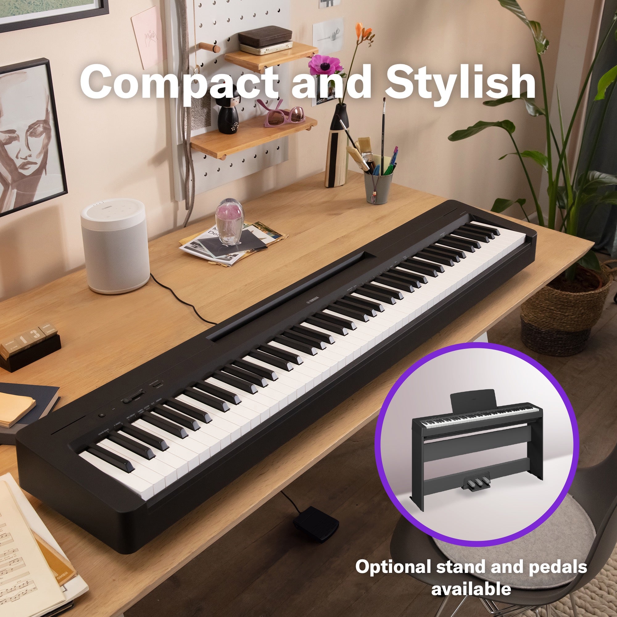 Yamaha P145BT P-Series Digital Piano with Bluetooth