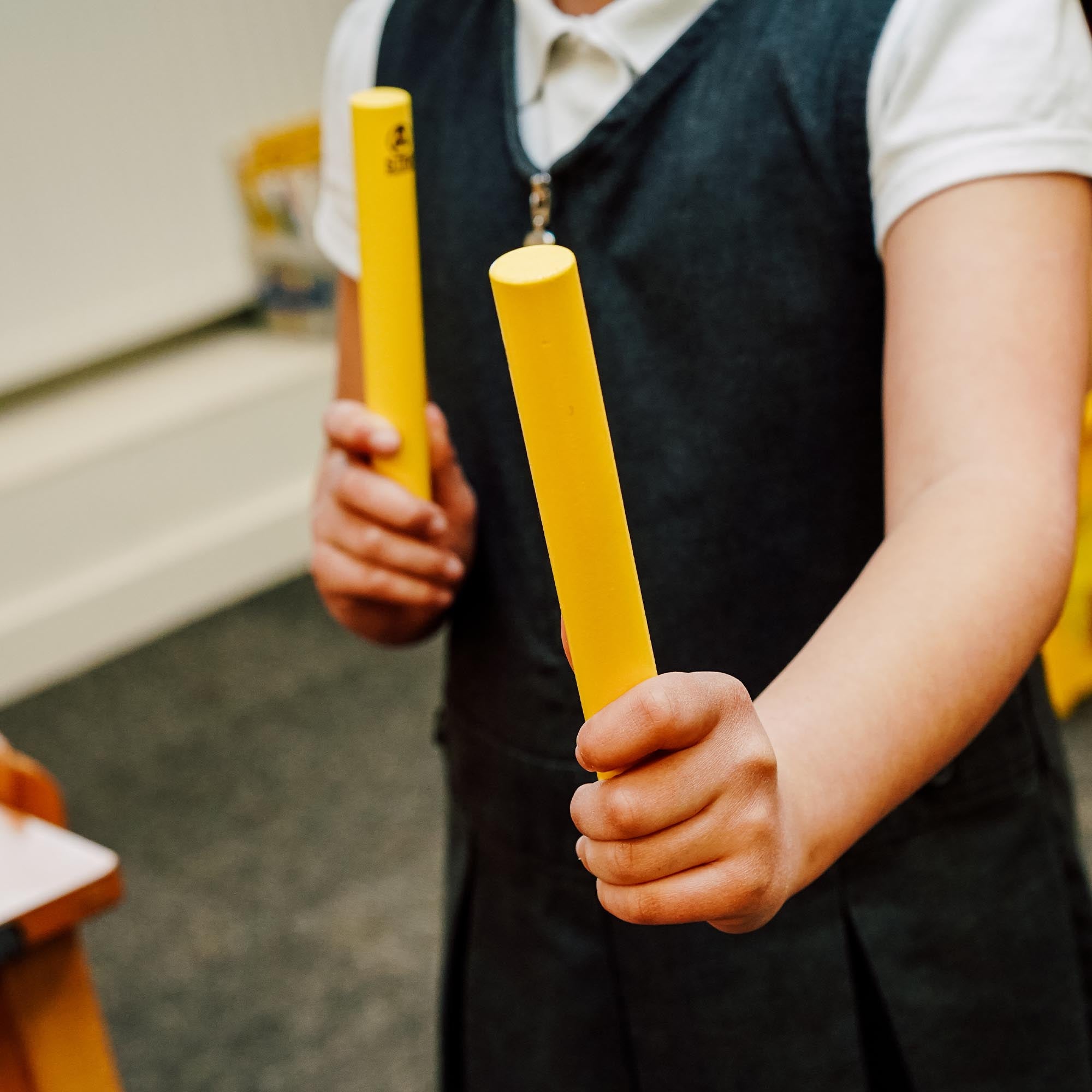 A-Star Coloured Claves - 10 Pairs Claves, Castanets and Woodblocks#Colour_Yellow