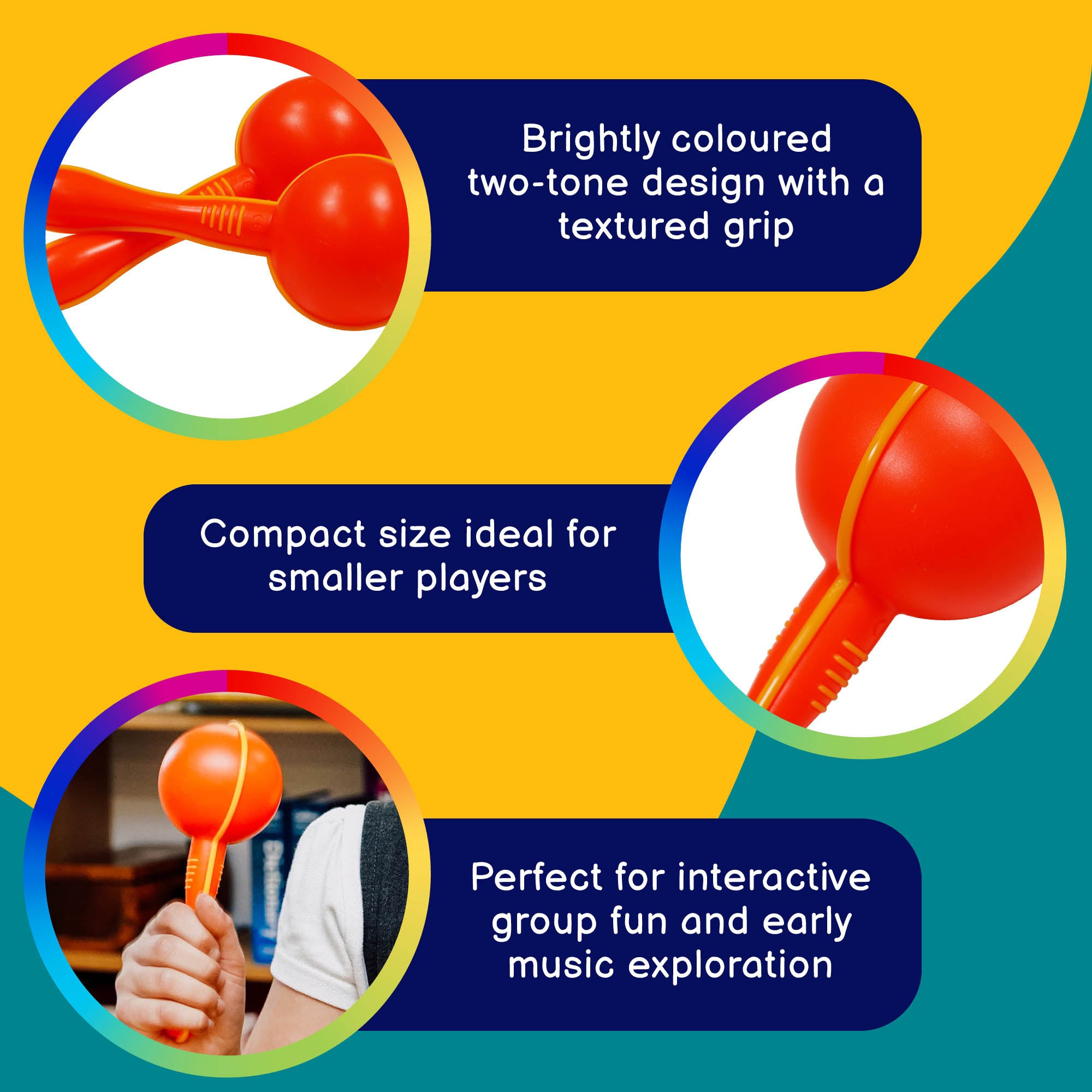 A-Star Plastic Maracas Small Maracas, Shakers and Guiros#Colour_Red