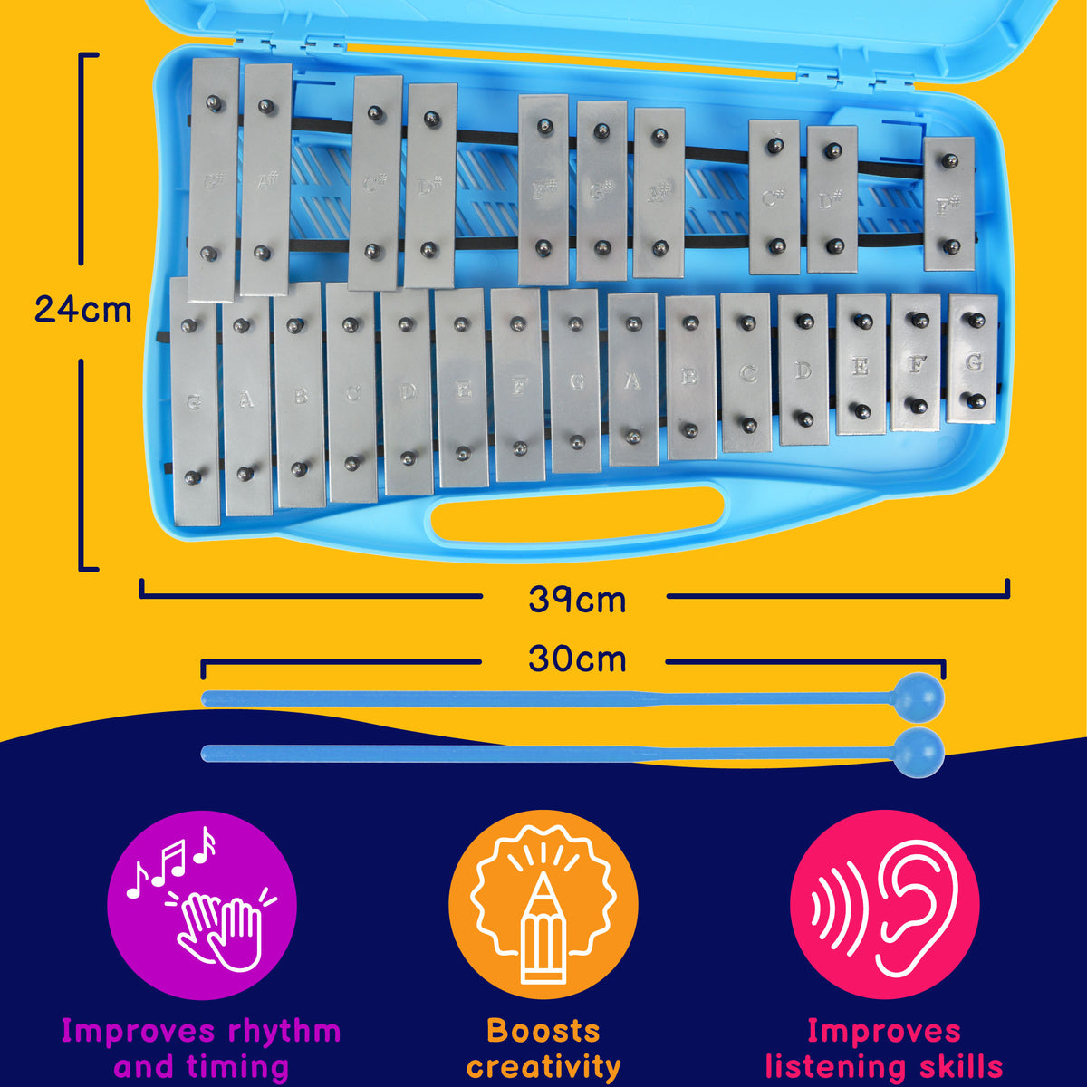 A-Star 25 Note Chromatic Glockenspiel - 30 Pack#Colour_Blue