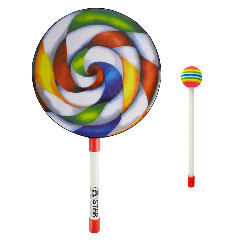 A-Star Lollipop Hand Drum with Beater