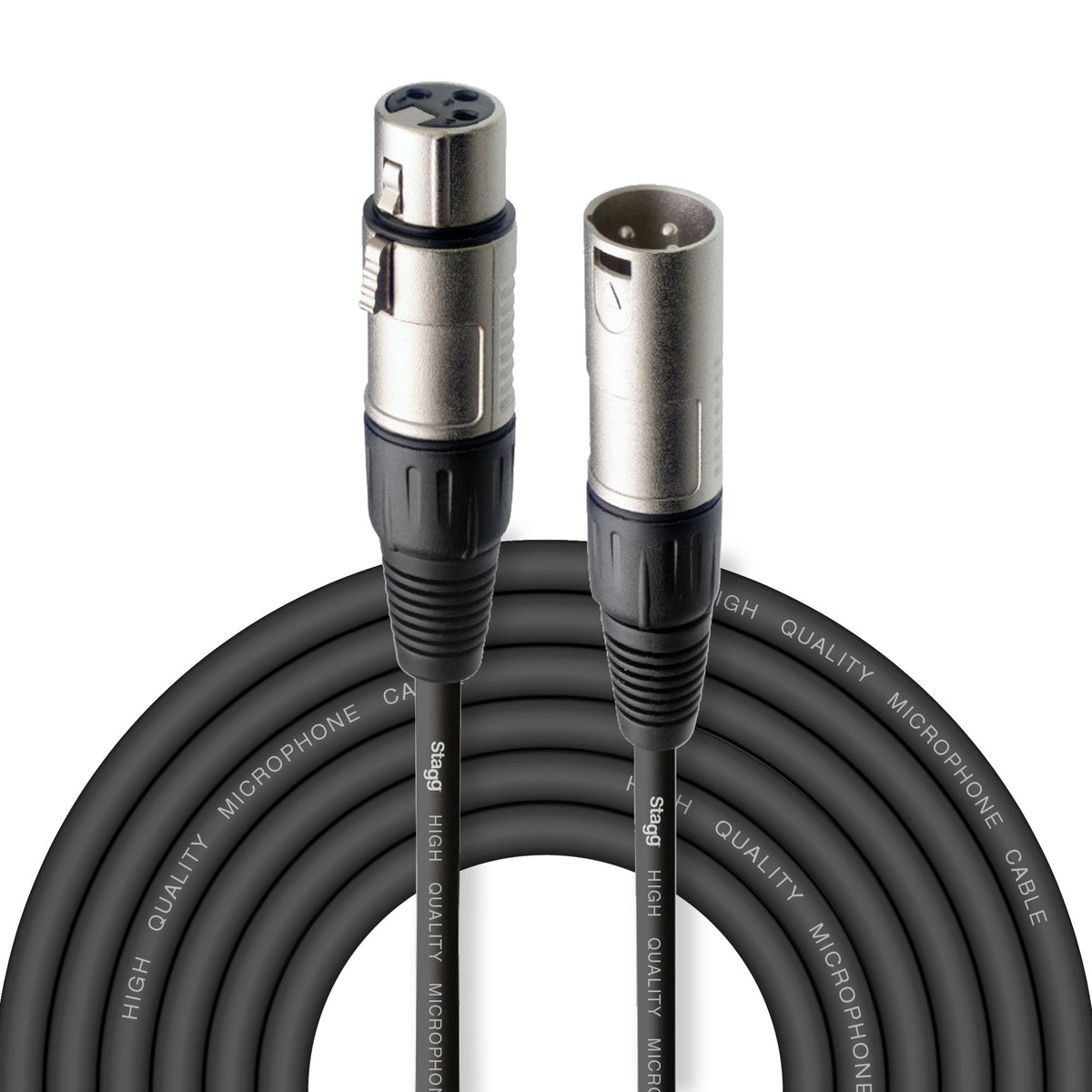 Stagg S series black XLR female to XLR male microphone cable#Size_6m
