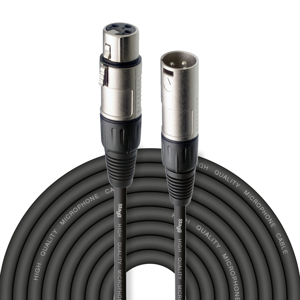 Stagg S series black XLR female to XLR male microphone cable#Size_20m