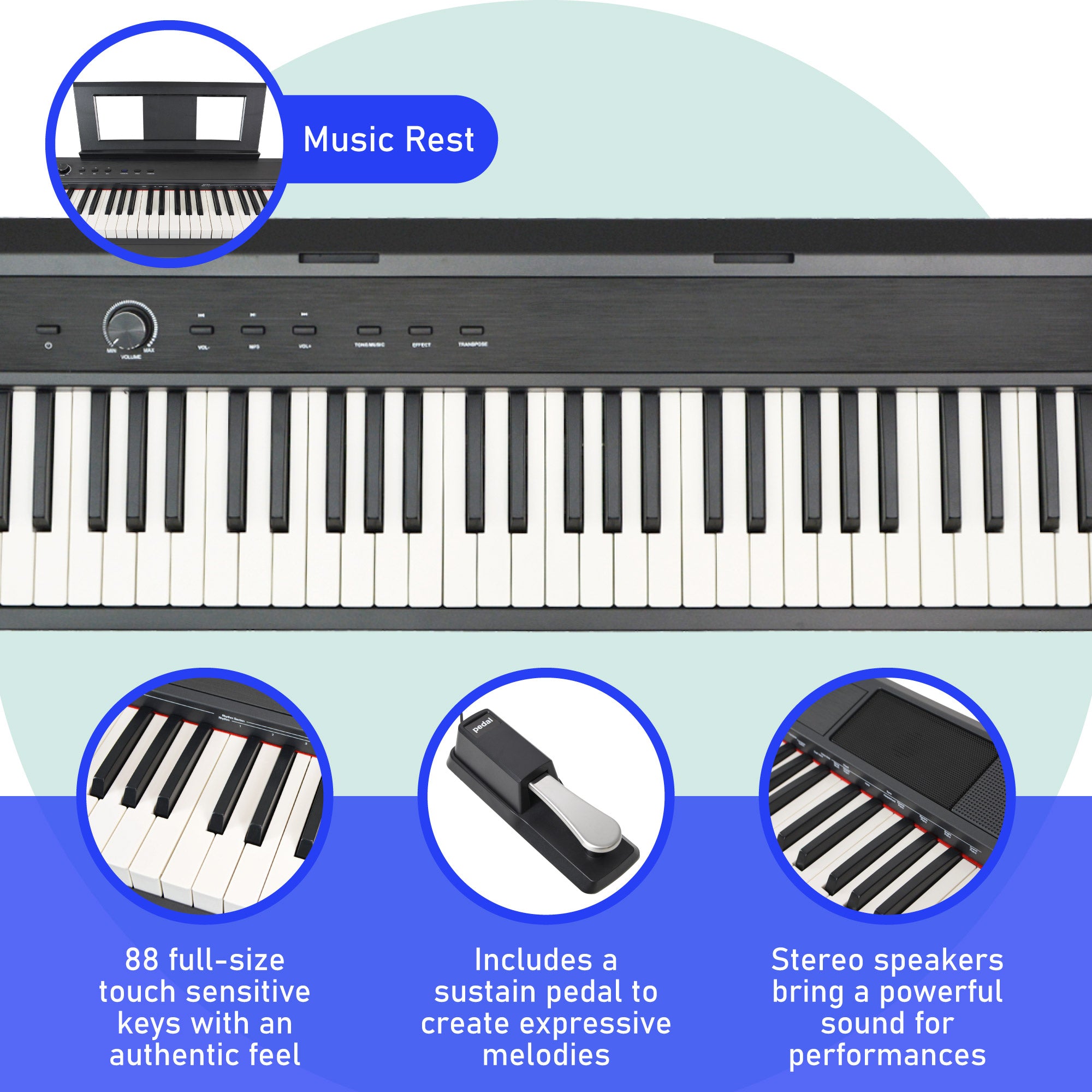 Axus AXD55 88 Note Digital Stage Piano