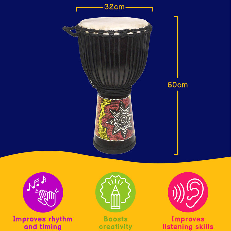 A-Star 12 Inch Painted Djembe