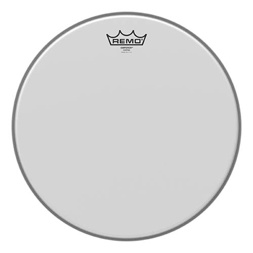 Remo 14 inch Emperor Coated drumhead with white coated film, top view