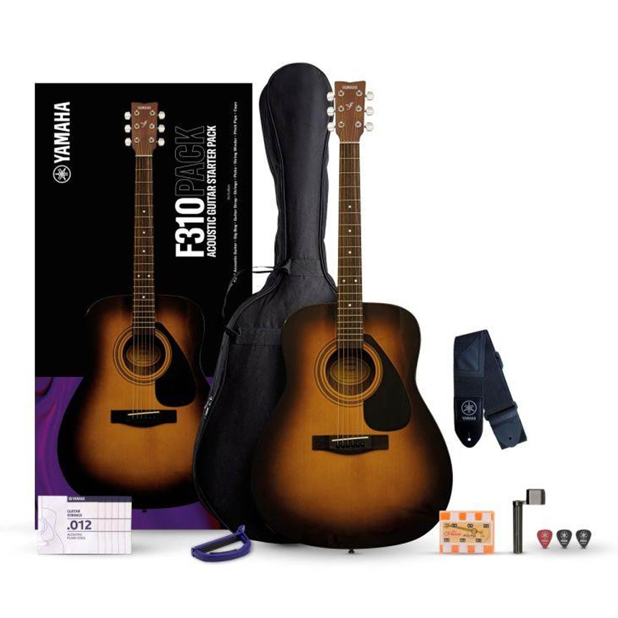 Yamaha F310 Acoustic Guitar Pack#Colour_Tobacco Sunburst