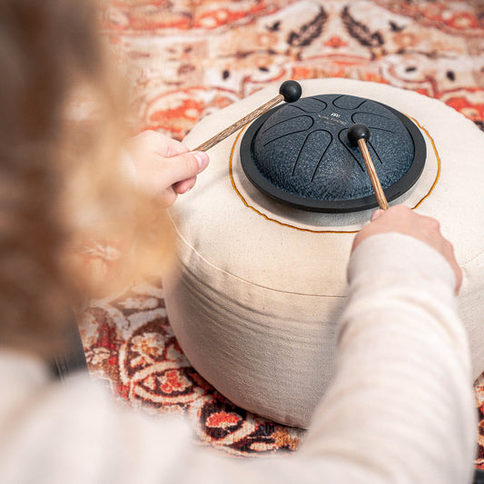 Meinl Sonic Energy 6 inch Mini Steel Tongue Drum in A Major - Navy Blue