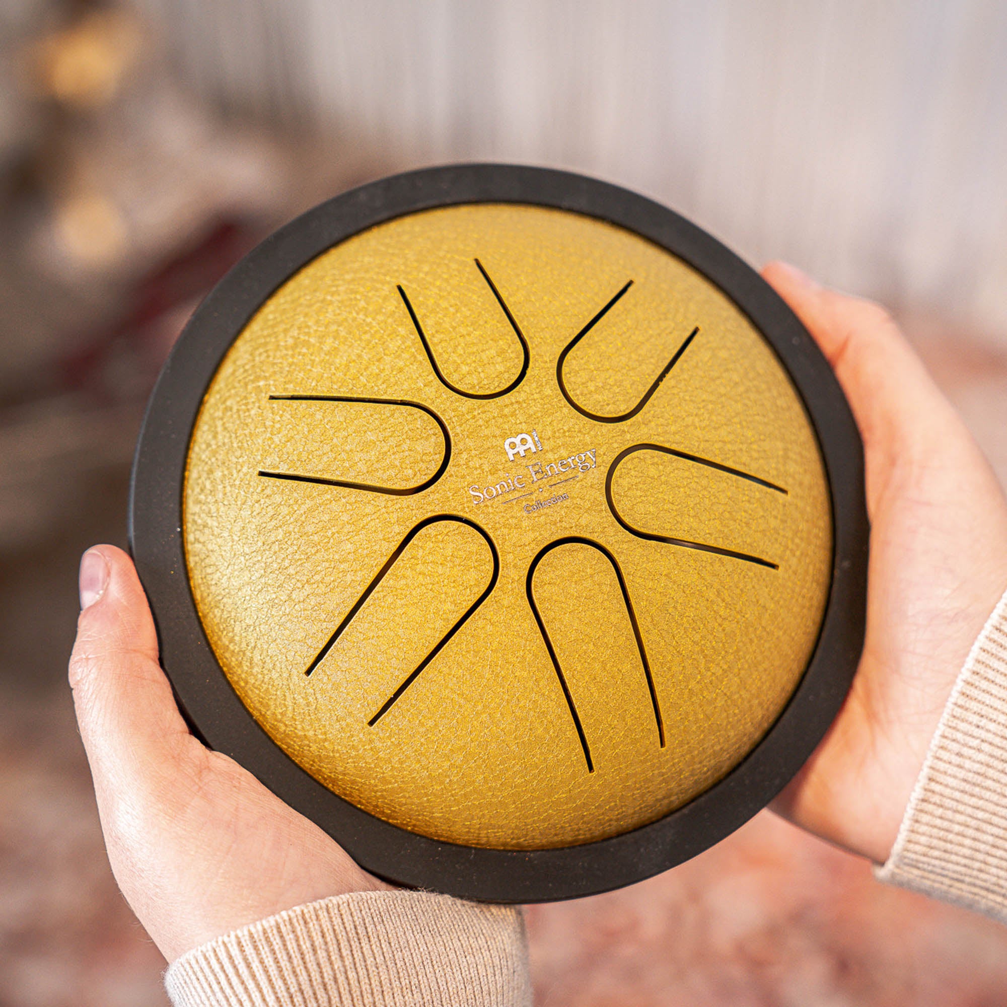 Meinl Sonic Energy 6 inch Mini Steel Tongue Drum in B Major - Gold