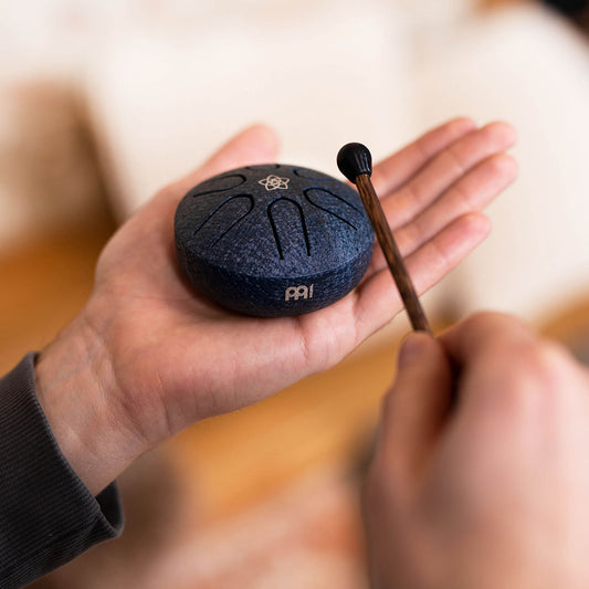 Meinl Sonic Energy 3 inch Pocket Steel Tongue Drum in A Major - Navy Blue