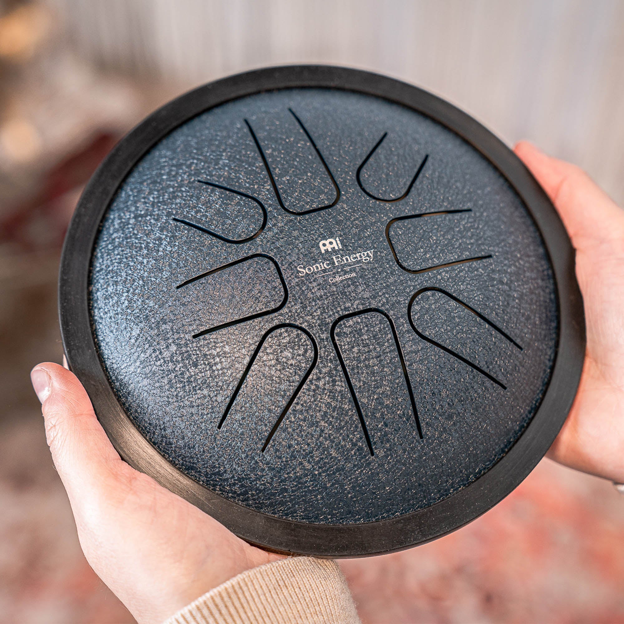 Meinl Sonic Energy 7 inch Small Steel Tongue Drum in G Minor - Navy Blue