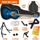 3rd Avenue Full Size Acoustic Guitar Premium Pack Blueburst Acoustic Guitars