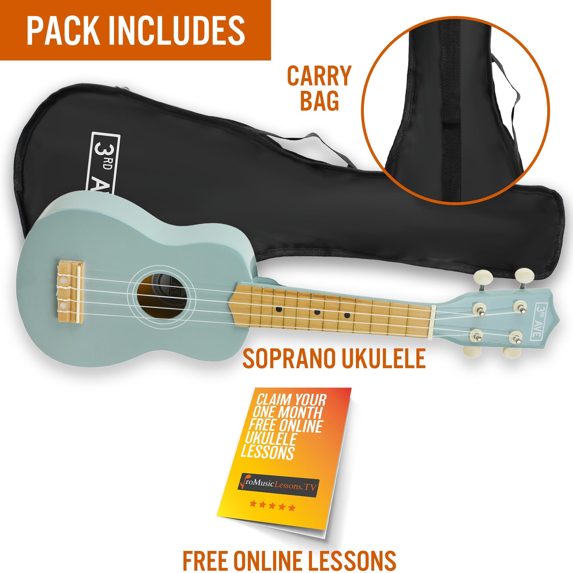 3rd Avenue Soprano Ukulele Ukuleles#Colour_Blue