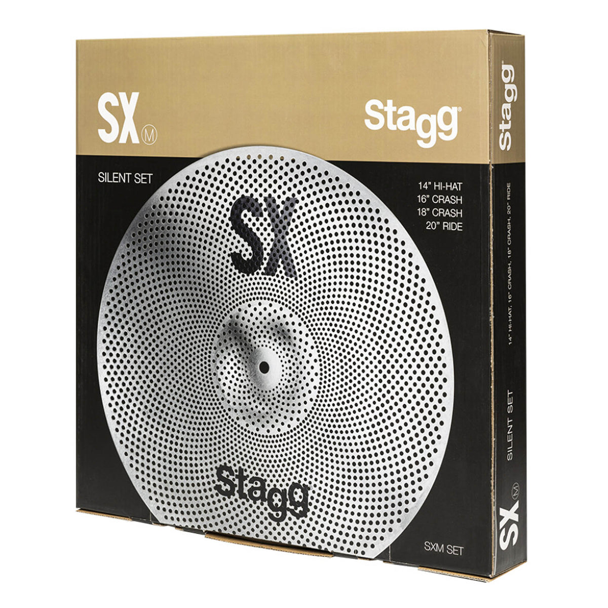Stagg Silent Practice Cymbal Set & Bag
