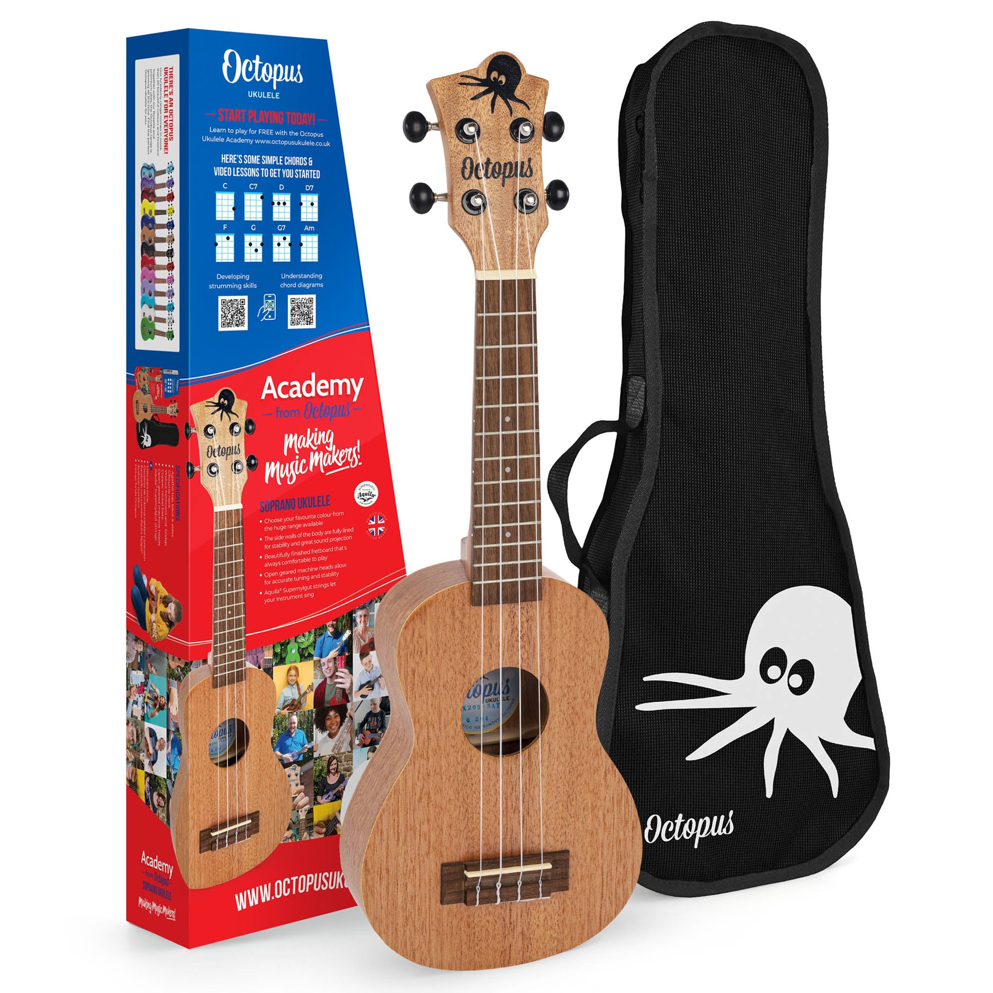 Octopus Academy Soprano Ukulele#Colour_Natural