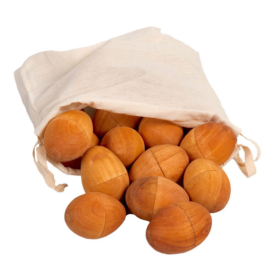 Egg Shakers - Natural Wood - Bag of 30