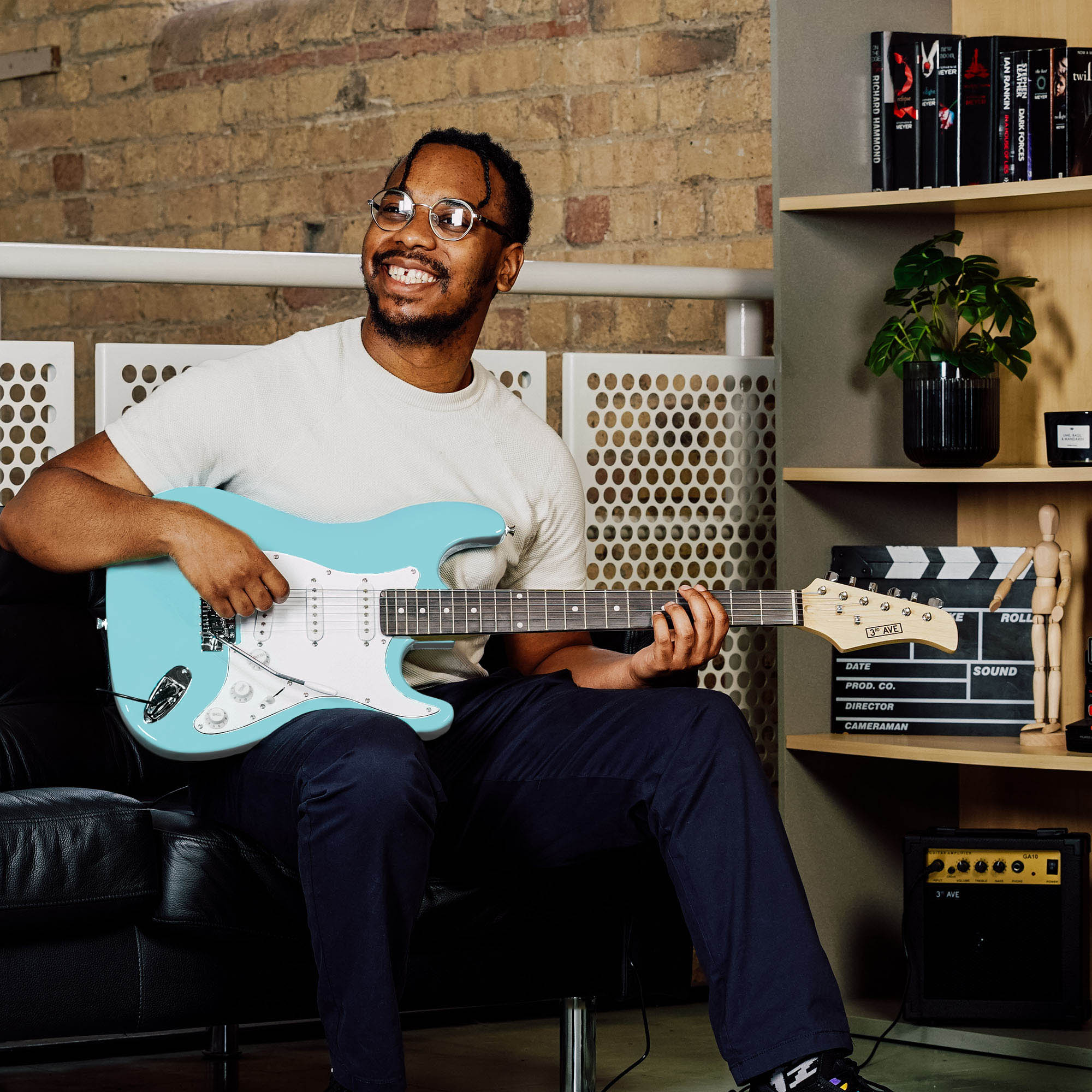 3rd Avenue Full Size Pastel Electric Guitar Pack#Colour_Blue