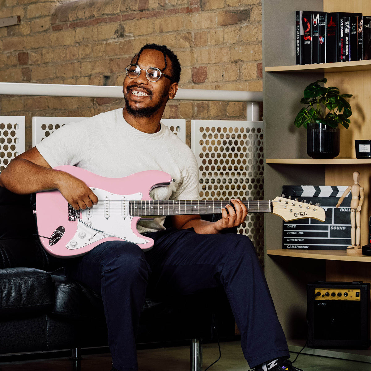 3rd Avenue Full Size Pastel Electric Guitar Pack#Colour_Pink