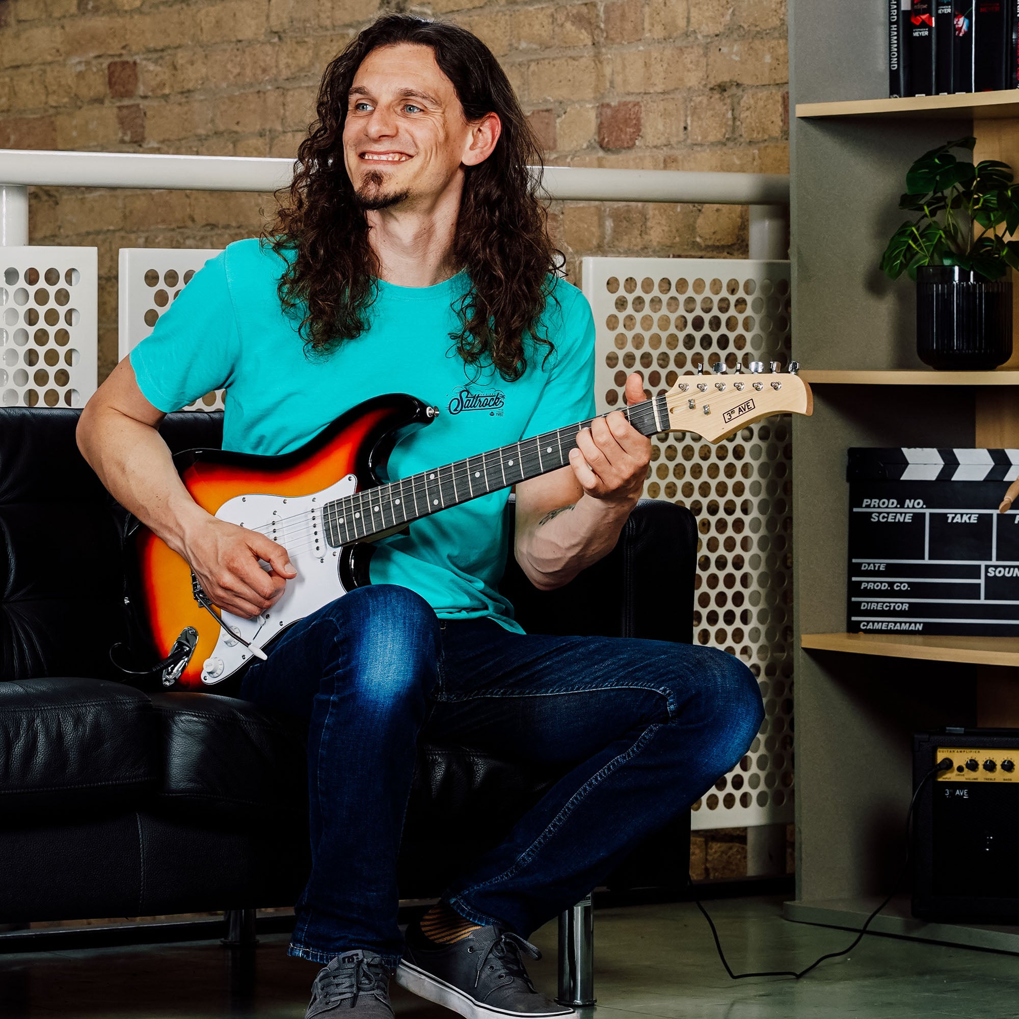 3rd Avenue Full Size Electric Guitar Pack with Bluetooth Amp#Colour_Sunburst