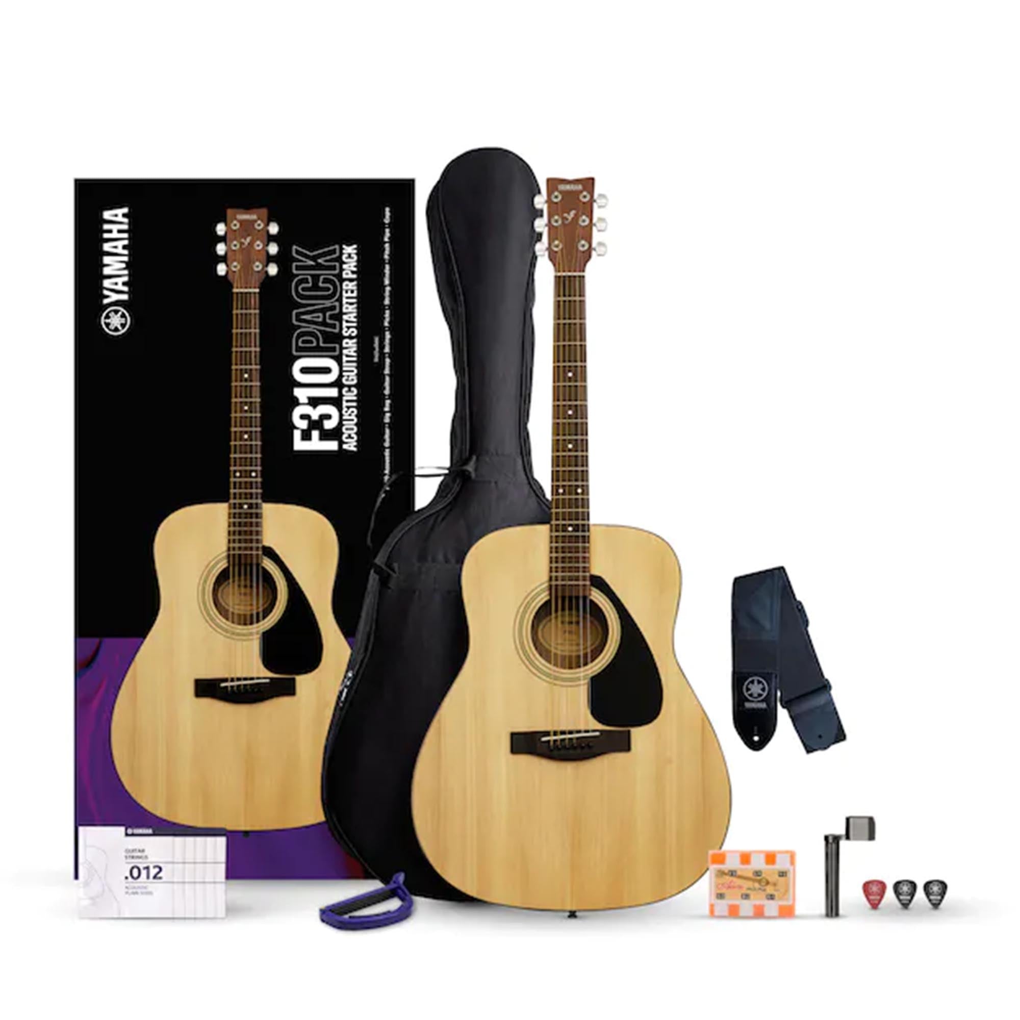 Yamaha F310 Acoustic Guitar Pack#Colour_Natural