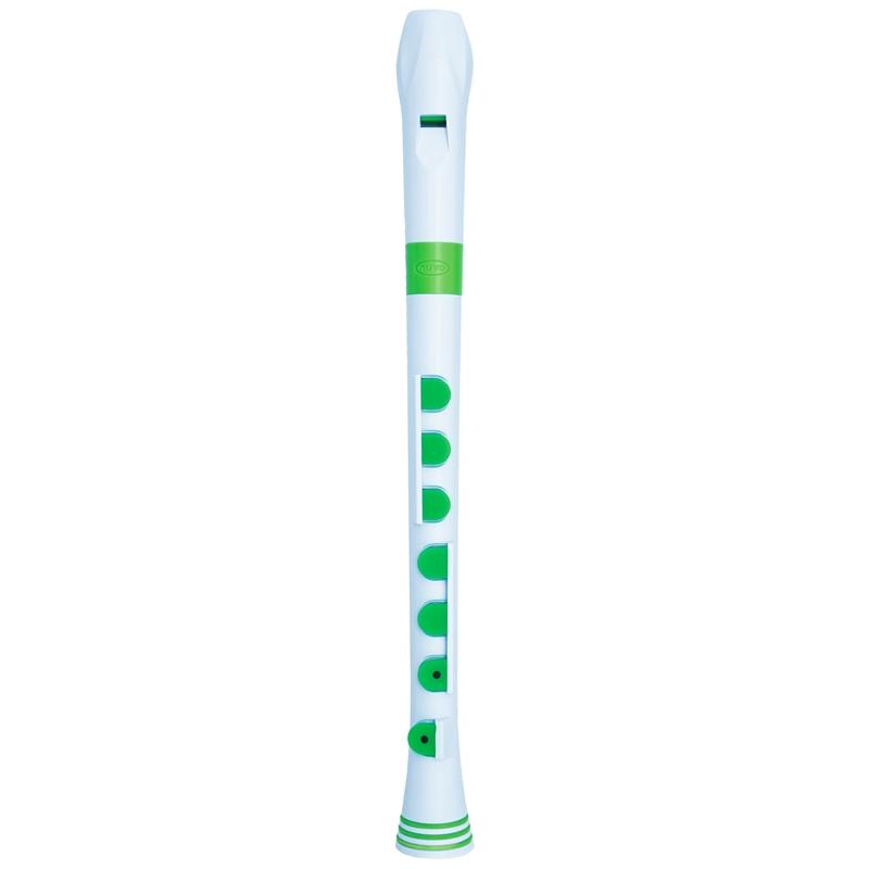 Nuvo Descant Recorder+ Recorders#Colour_White with Green