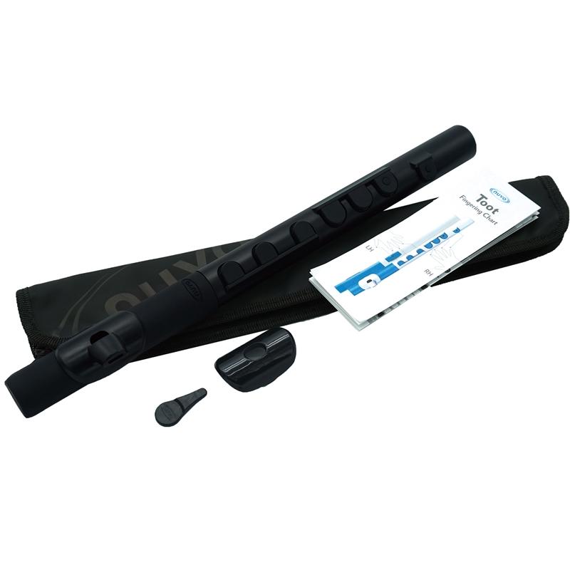 Nuvo TooT Black with Blue Nuvo Plastic Woodwind#Colour_Black with Black