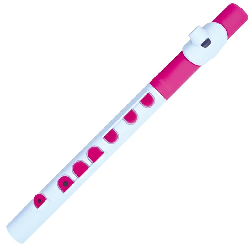 Nuvo TooT Nuvo Plastic Woodwind#Colour_White with Pink