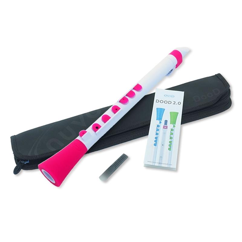 Nuvo DooD Nuvo Plastic Woodwind#Colour_White with Pink