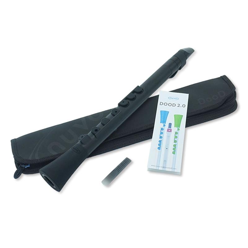 Nuvo DooD Black with Green Nuvo Plastic Woodwind#Colour_Black with Black