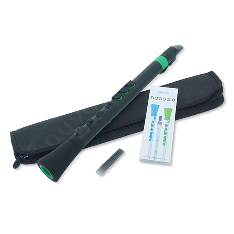 Nuvo DooD White with Blue Nuvo Plastic Woodwind#Colour_Black with Green