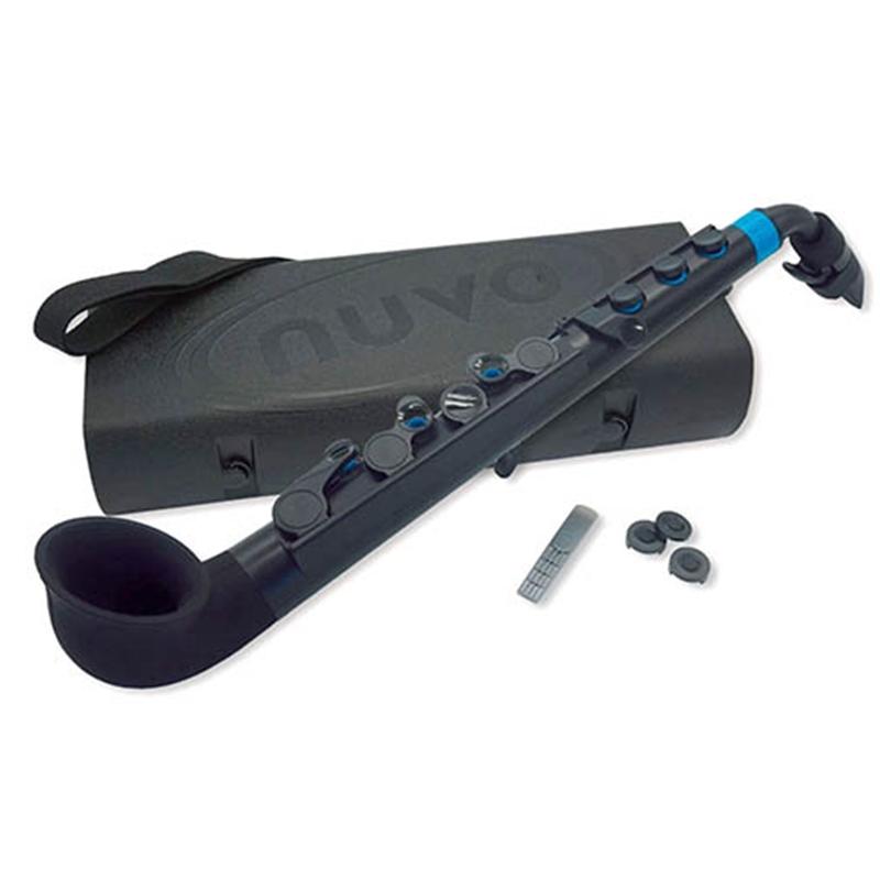 Nuvo jSax Black with Green Nuvo Plastic Woodwind#Colour_Black with Blue