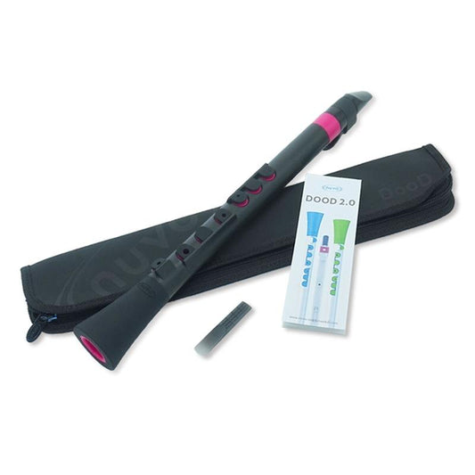 Nuvo DooD White with Green Nuvo Plastic Woodwind#Colour_Black with Pink