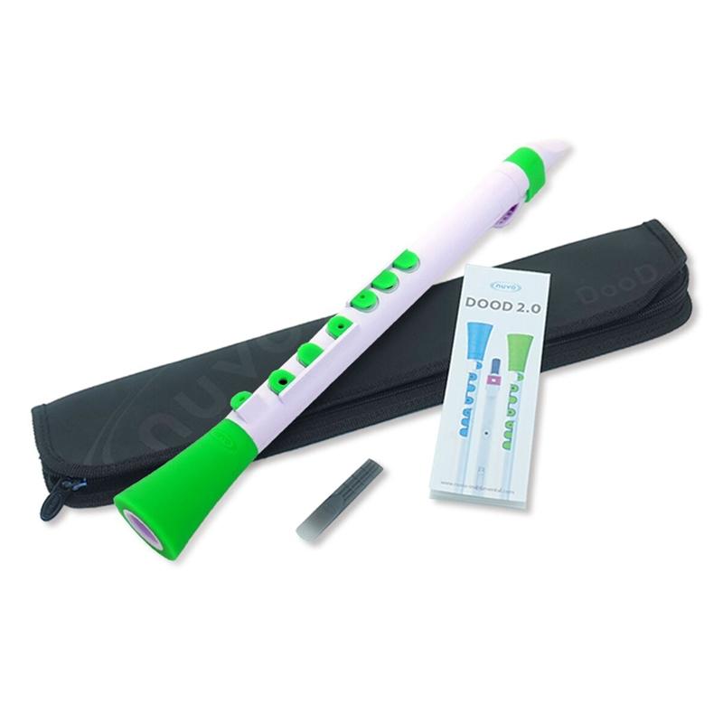 Nuvo DooD Nuvo Plastic Woodwind#Colour_White with Green