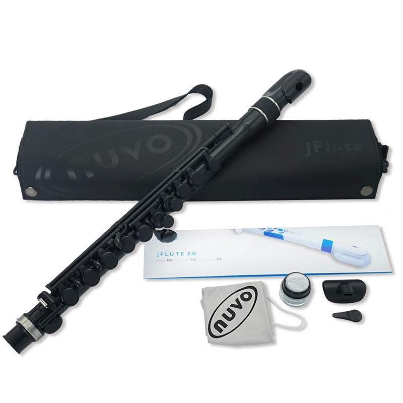 Nuvo jFlute Black with Silver Flutes#Colour_Black with Silver