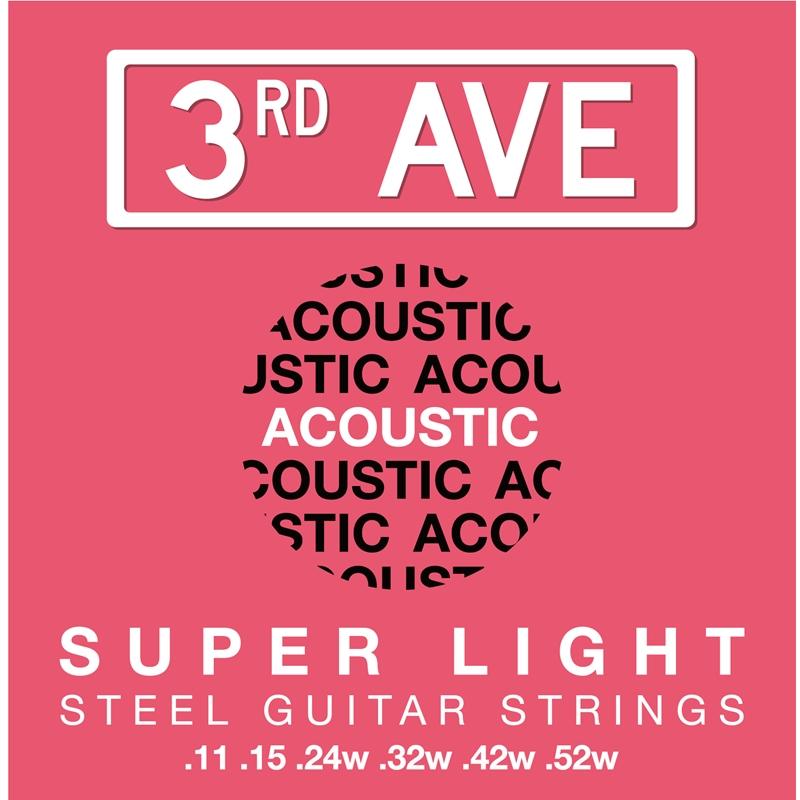 3rd Avenue Super Light Acoustic Guitar Strings Single Set Guitars & Folk - String Sets#Size_Single Set