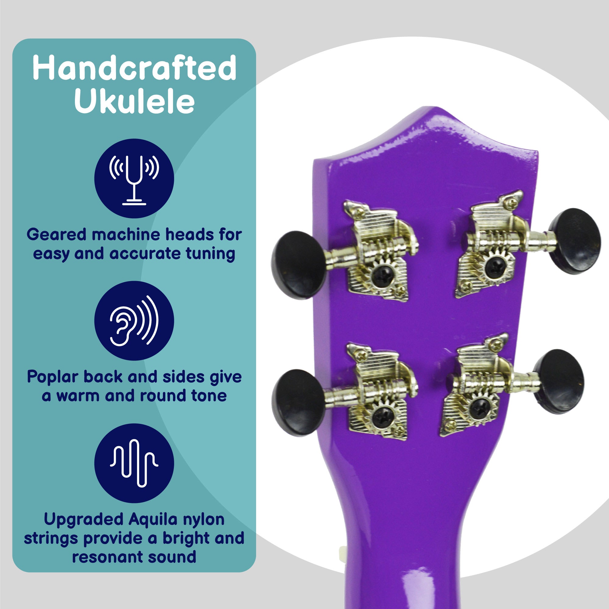 A-Star Soprano Ukulele With Bag Ukuleles#Colour_Purple