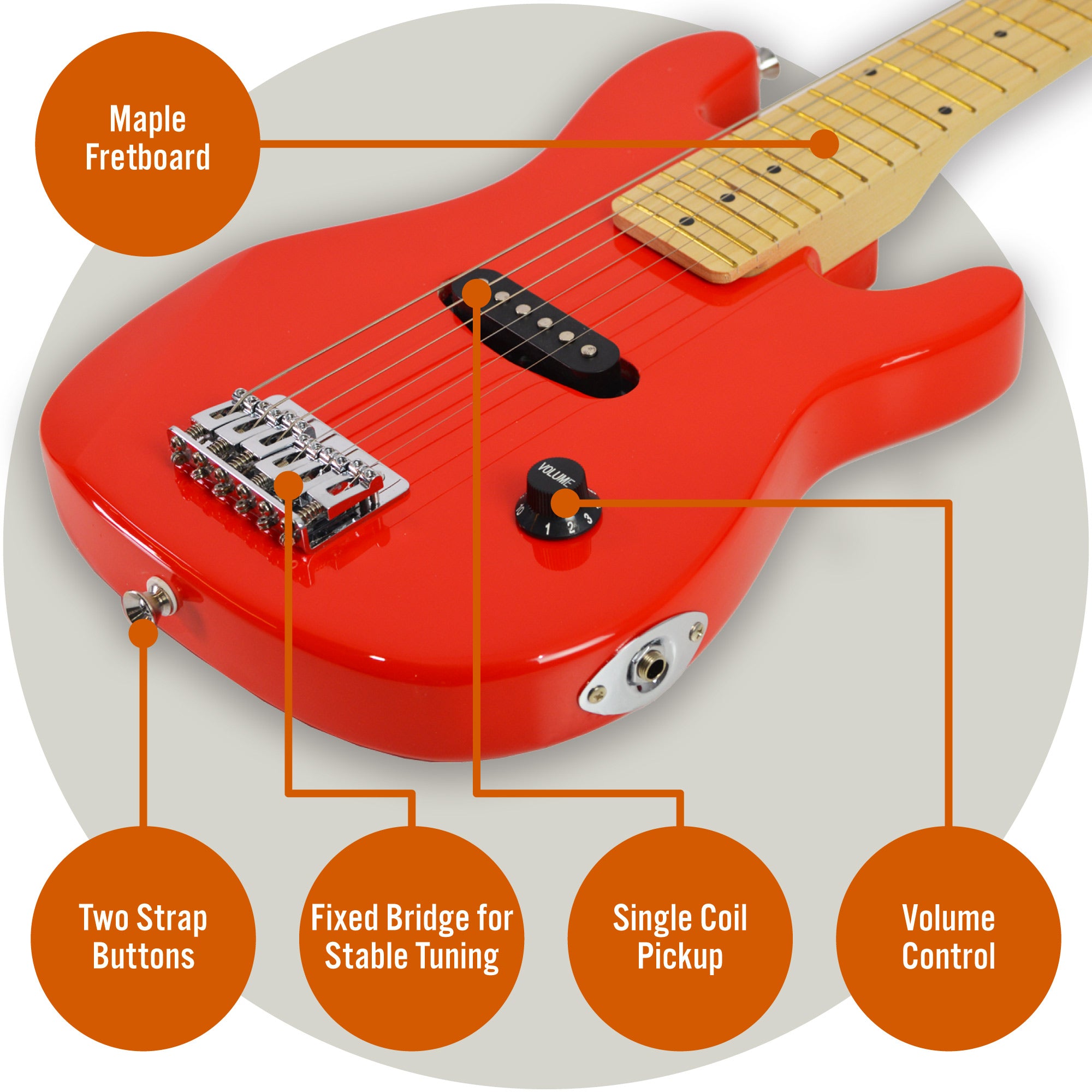 3rd Avenue Junior Electric Guitar Pack Red Electric Guitars#Colour_Red