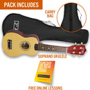 3rd Avenue Soprano Ukulele Natural Ukuleles