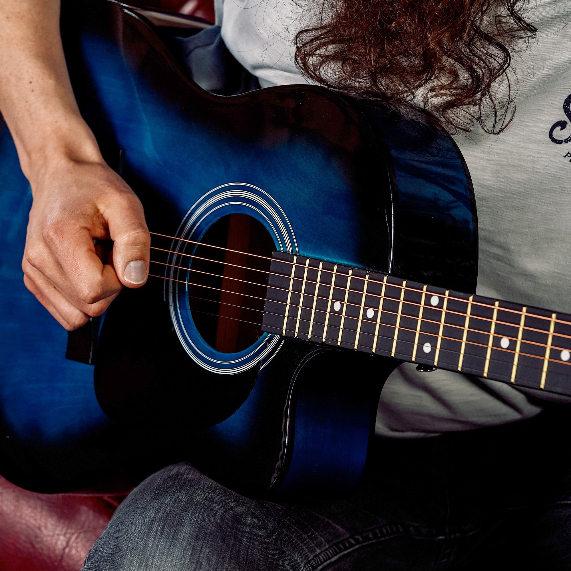 3rd Avenue Full Size Cutaway Acoustic Guitar Pack Black Acoustic Guitars#Colour_Blueburst