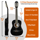 3rd Avenue 1/2 Size Classical Guitar Pack Black Classical Guitars