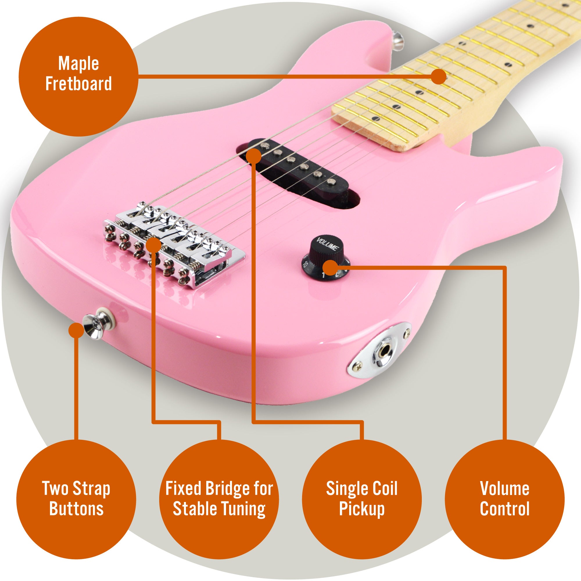 3rd Avenue Junior Electric Guitar Pack Electric Guitars#Colour_Pink