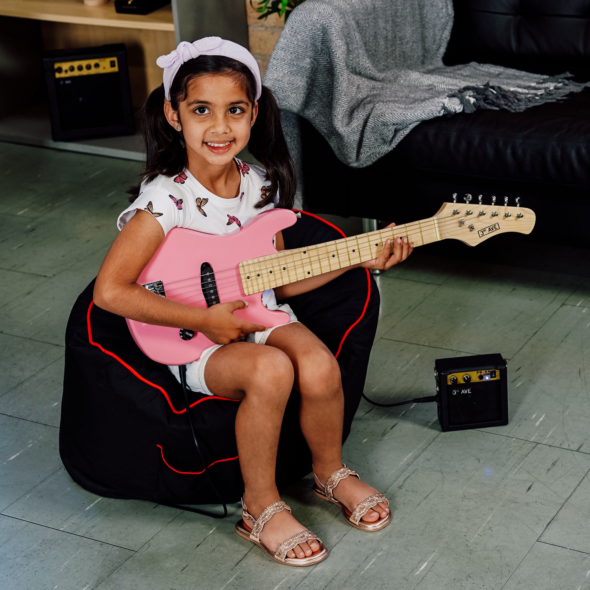 3rd Avenue Junior Electric Guitar Pack Electric Guitars#Colour_Pink