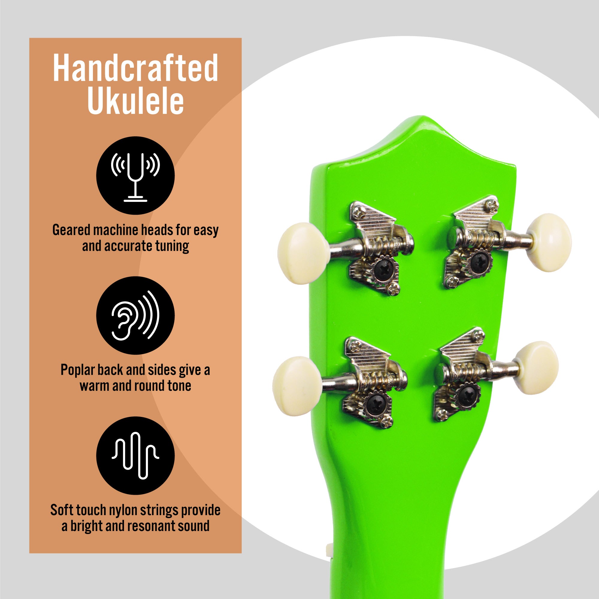 3rd Avenue Soprano Ukulele Ukuleles#Colour_Green