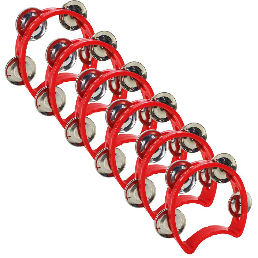 A-Star Mini Tambourine - Red (Pack of 6) Percussion Packs