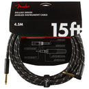 Fender Deluxe Series Instrument Cable 4.5m Black Tweed