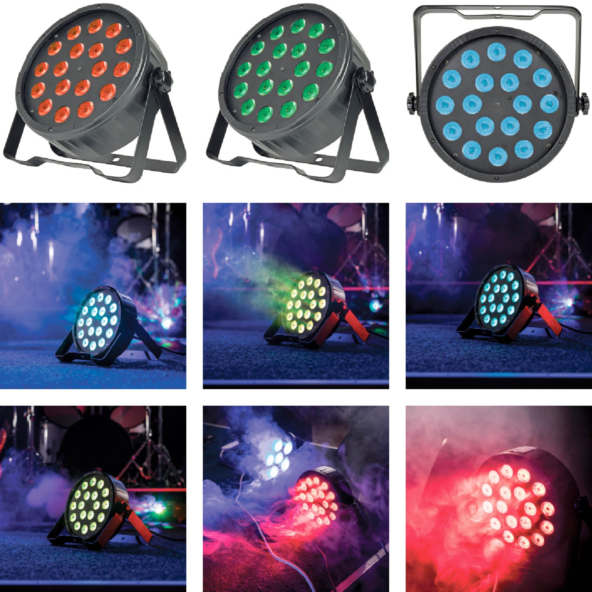 QTX PAR-100 3-in-1 LED RGB Stage Wash Light